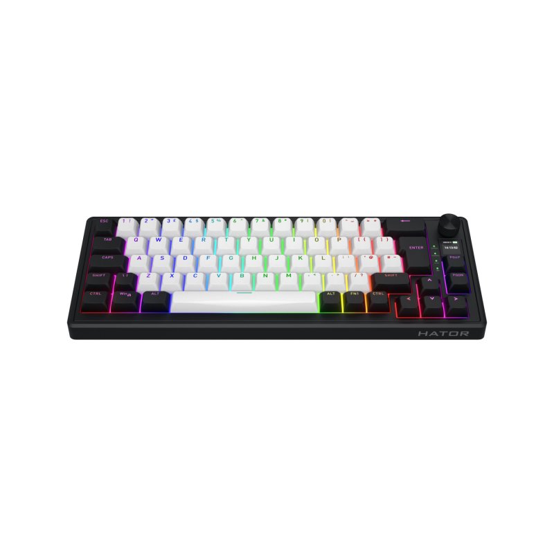 Clavier Gamer sans fil mécanique (Hator Aurum Linear) Hator Skyfall 65 TKL RGB (Noir)
