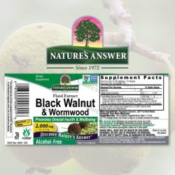 Natures Answer Black Walnut and Wormwood 1 oz 30mL 200mg Extract Liquid