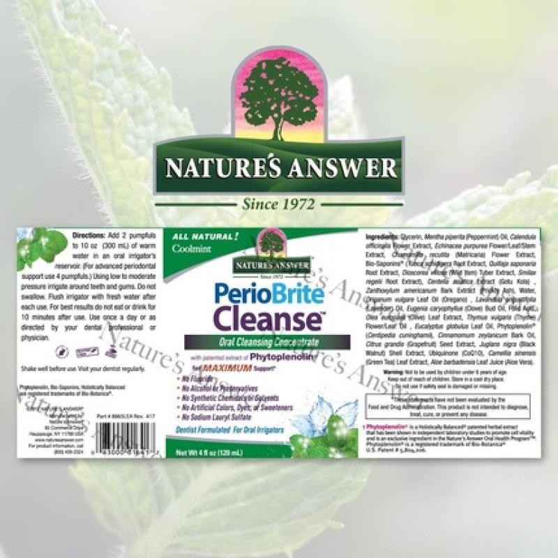 Nature's Answer PerioCleanse Oral Cleansing 120ml - Supports Healthy Gums and Mouth