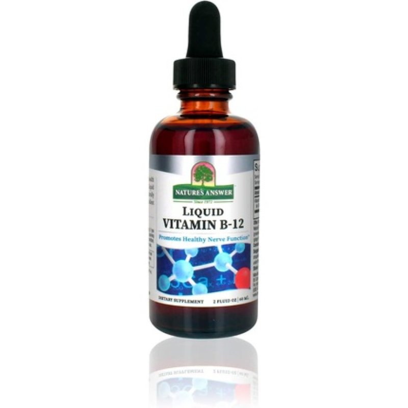 Nature's Answer Liquid Vitamin B-12 Promotes Healthy Nerve Function and Energy Levels 2oz