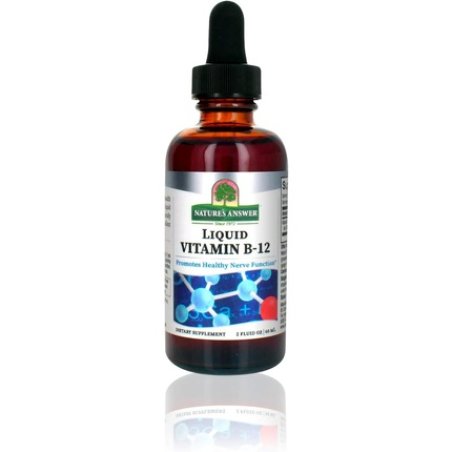 Nature's Answer Liquid Vitamin B-12 Promotes Healthy Nerve Function and Energy Levels 2oz