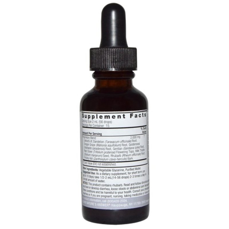 Nature's Answer Alcohol-Free Liver Support 1-Fluid Ounce - Promotes Healthy Liver Function and Overall Health