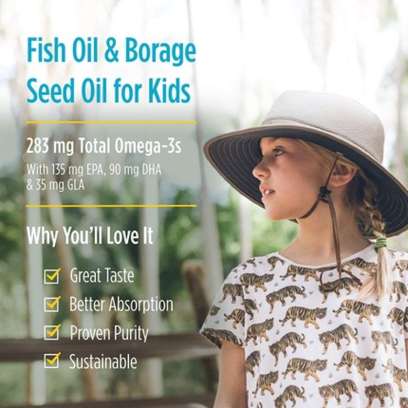 Nordic Naturals Omega-3 6 9 Junior Lemon Flavored 500mg Soft Gels - 180 Count