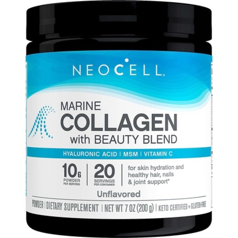 NeoCell Marine Collagen with Beauty Blend for Skin Hydration Healthy Hair Nails and Joint Support Keto Certified Gluten