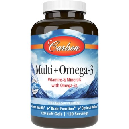 Carlson Multi Omega-3 Fish Oil with Vitamins & Minerals 120 Softgels