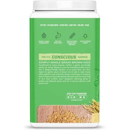 Sunwarrior Natural Rice Protein Powder with Vegetable Protein and Muscle Mass Support 750g Bio Vanilla