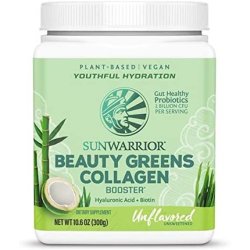 Sunwarrior Beauty Greens Collagen Booster Unflavored 10.6oz 300g