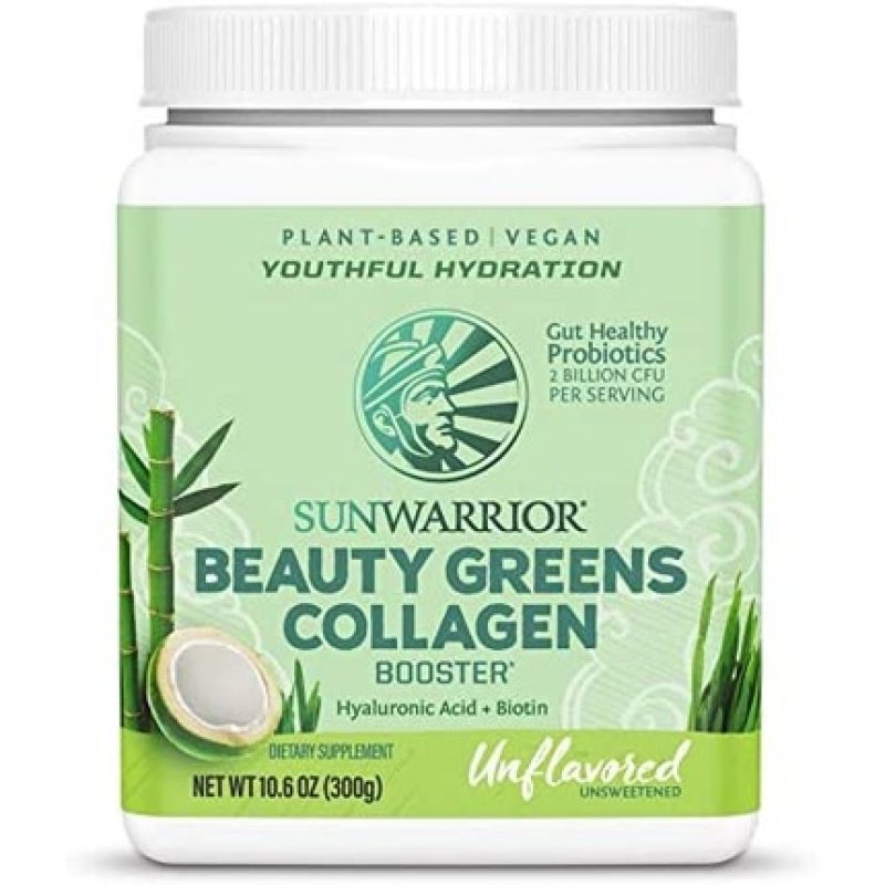 Sunwarrior Beauty Greens Collagen Booster Unflavored 10.6oz 300g