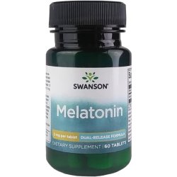 Swanson Dual-Release Melatonin Sleep Schedule Supplement 60 Tablets 3mg