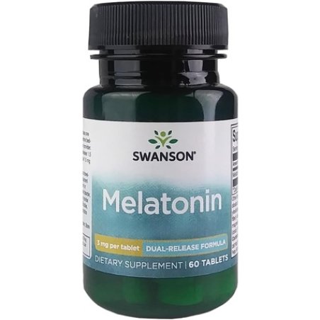 Swanson Dual-Release Melatonin Sleep Schedule Supplement 60 Tablets 3mg