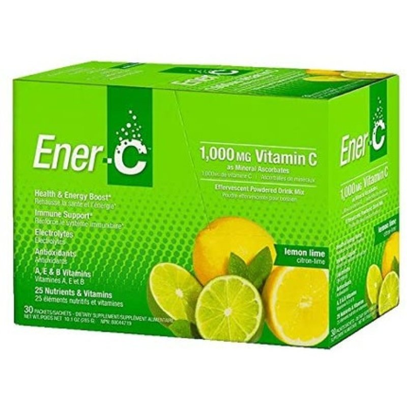 Ener-C Vitamin Drink Mix Lemon Lime 1000mg 30 Count