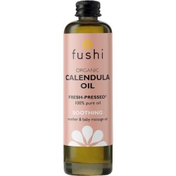 Fushi Organic Calendula Oil 100ml - Fresh-Pressed and Triple Infused - Best for Minor Abrasions and Irritated Skin -