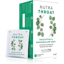 NUTRATHROAT Throat Tea Throat Comfort Tea for Sore Throat and Coughs Includes Marshmallow Root Slippery Elm and