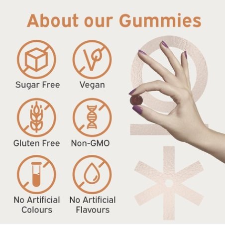 Nutriburst ZenFlow Female Focused Formula Vitamin B6 Lemon Balm Dong Quai 60 Gummies