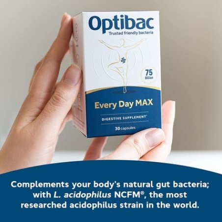 Optibac Probiotics Every Day MAX Advanced Maximum Strength Vegan Digestive Supplement 30 Capsules