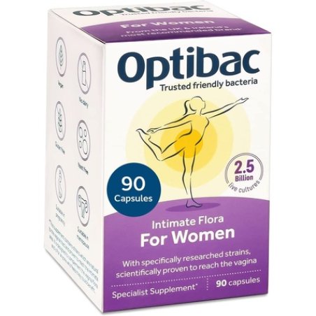 Optibac for Women Vegan Supplement with 2.5 Billion Bacterial Cultures 90 Capsules