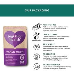 Together Health Vegan Multi VIT & Mineral Whole Food Nutrients 60 Vegetable Capsules