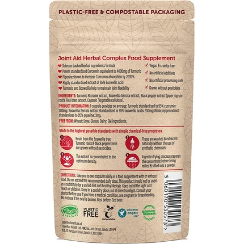 Together Health Joint Food Supplement Plant-Based Joint Complex Full Spectrum Anti-Inflammatory Formula 30 Vegan