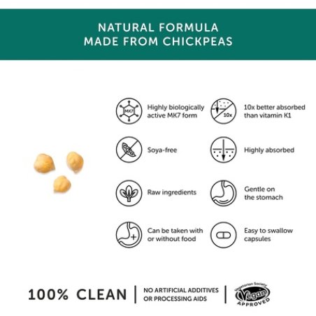 Together Health Vitamin K2 Complex with Highly Bioactive MK7 from Fermented Chickpeas 30 Vegan Vegecaps