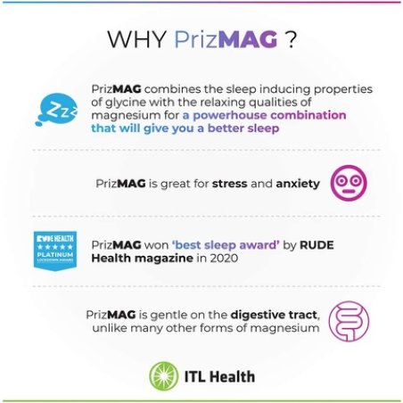 MAG365 Prizmag Magnesium Bisglycinate 90 Capsules