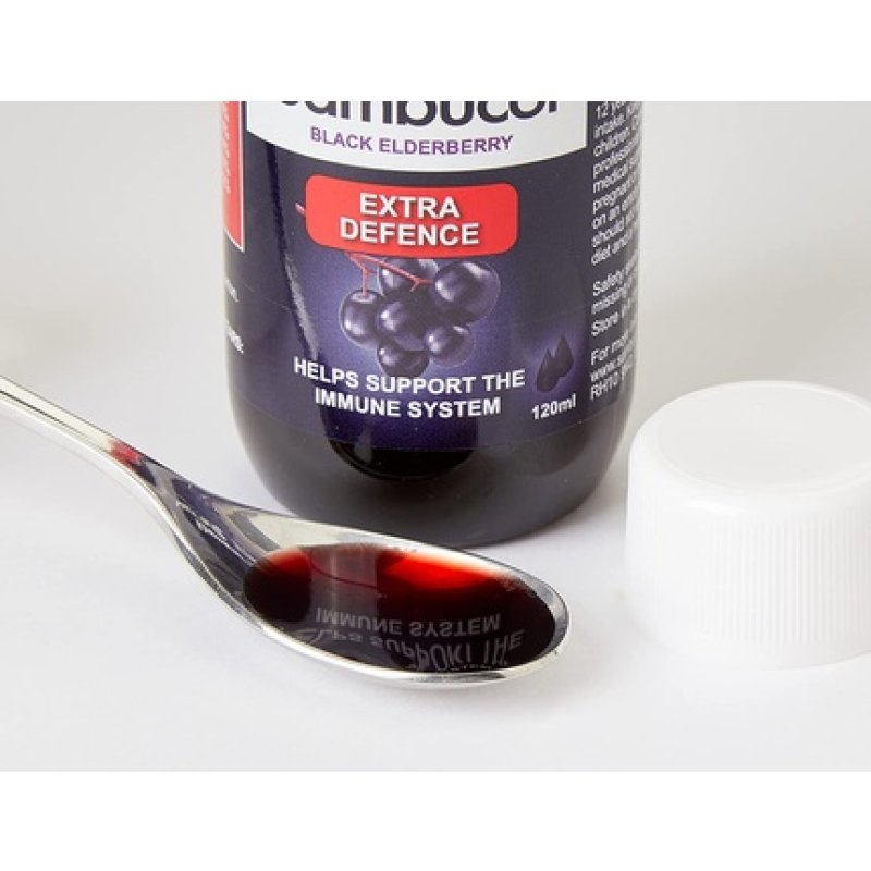 Sambucol Natural Black Elderberry Extra Defence with Vitamins and Minerals 120ml