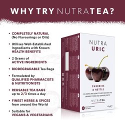 Nutrauric - Gentle Tea Against Uric Acid - Bladder Tea With Dried Cherries