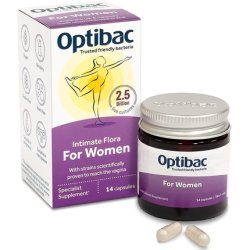 OptiBac for Women Daily Oral 2.3 Billion Friendly Bacteria Natural Female Supplement 14 Capsules