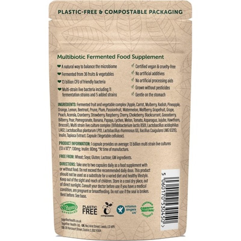 Together Health Culture Complex Multistrain Capsule with 45 Organic Foods - 30 Vegan VegeCaps