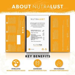 NutraLust Libido-Boosting Tea with Ashwagandha, Muira Puama, Ginseng, Black Tea, and Maca 20 Tea Bags