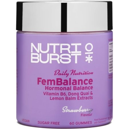 Nutriburst FemBalance Hormone Balance for Women Vitamin B6 Lemon Balm Dong Quai Regulate Hormones Support Nervous