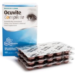 Ocuvite Complete Eye Supplement Capsules by Bausch Lomb Lutein and Zeaxanthin Supplement with DHA Omega 3 plus Zinc
