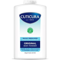 Cuticura Mildly Medicated Body Powder 250g - Personal Hygiene, Sweat Control, Chafing & Friction Prevention, Itching