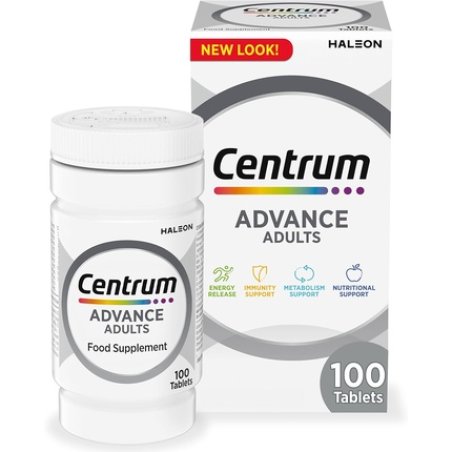 Centrum Advance Multivitamin Tablets for Men and Women with 24 Essential Nutrients 100ct