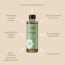 Fushi Wellbeing Wild Moringa Seed Oil 50ml Extra Virgin Biodynamic Harvested Cold Pressed