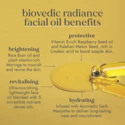 Fushi Biovedic Radiance Face Oil 30ml Ayurvedic Herb Manjisthta, Kalahari Melon Seed & Raspberry Seed