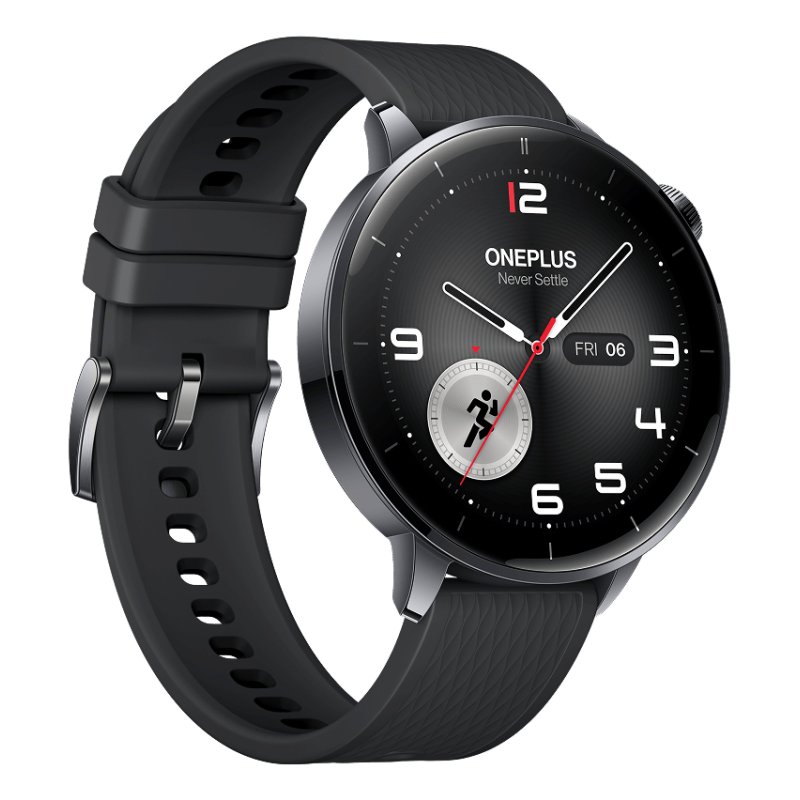 OnePlus Watch 3 43mm 3,35 cm (1.32") AMOLED Numérique 466 x 466 pixels Écran tactile Noir, Titane Wifi GPS (satellite)
