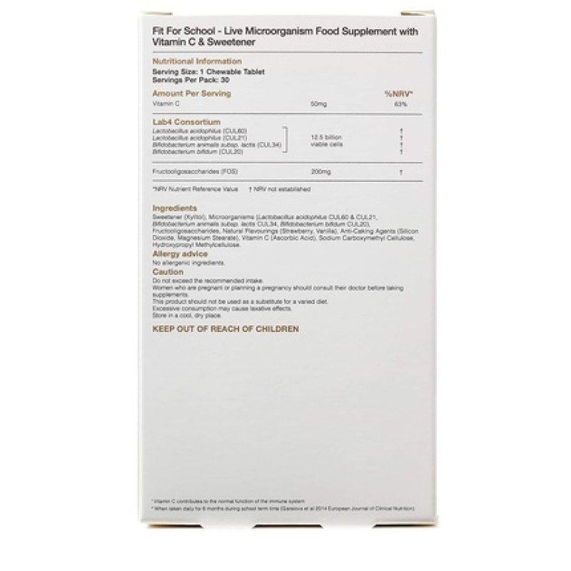 Proven Probiotics Fit For School Chewable Tablets 30 Count