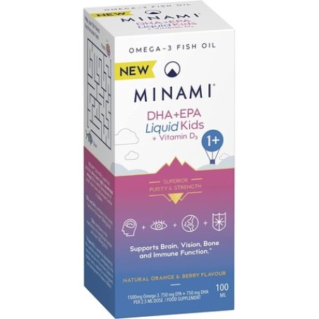 Minami DHA EPA Liquid Kids with Vitamin D3 100ml