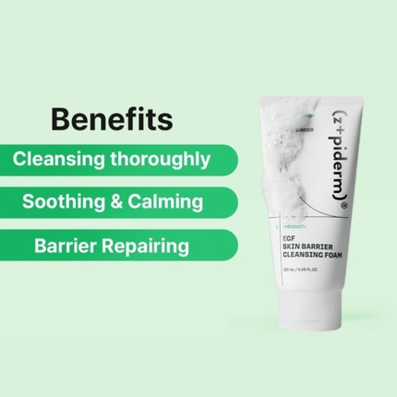 Zipiderm EGF Deep Cleansing Foam Korean Gentle Facial Cleanser