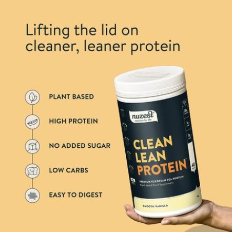 Nuzest Clean Lean Pea Protein Powder Smooth Vanilla 1kg - 40 Servings