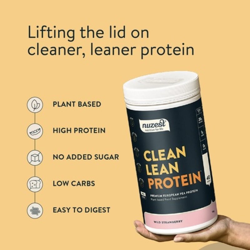 Nuzest Clean Lean Protein Wild Strawberry Vegan Protein Powder 1kg - 40 Servings