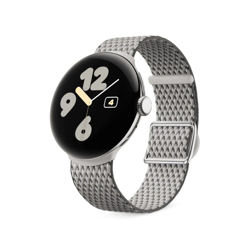 Google Pixel Watch 3 (41mm). Woven Band. Porcelain