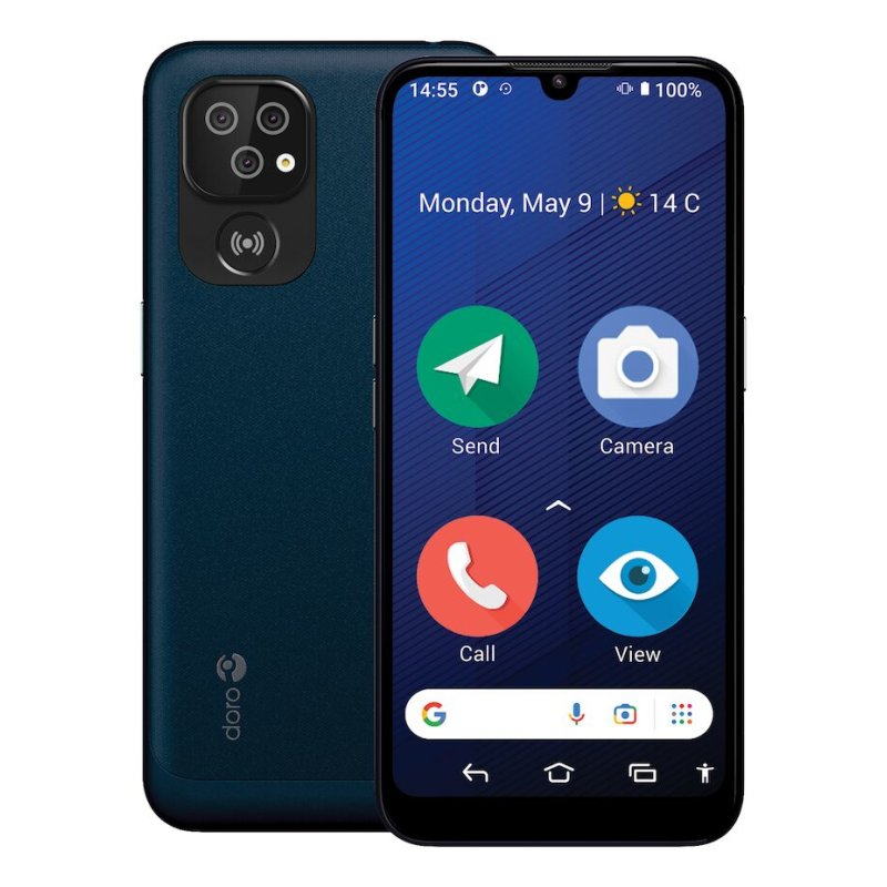 Doro 8200 15,5 cm (6.1") SIM unique Android 12 4G USB Type-C 4 Go 64 Go 3000 mAh Bleu