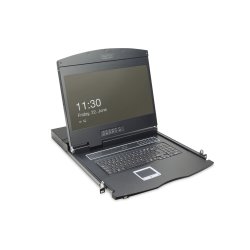 Digitus 19" LCD KVM-Konsole, 16-Port CAT 5, US-Tastatur