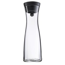 WMF Basic - Wasserkaraffe 1 L, Schwarz, Transparent