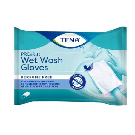 Tena Wet Wash Gloves - 8 Pieces