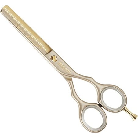 Professional Thinning Scissors Luxury Gold Half Blade 5.5 Inches - Pine 100% Made in Italy