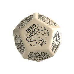 Viridian Jumbo Dice Monster Generator Die D12 Beige