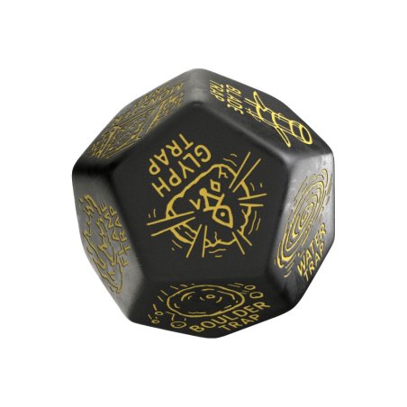 Viridian Jumbo Dice Trap Generator Die D12 Black