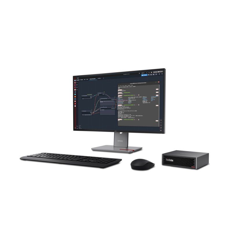 STOCKIK1 EN COURS D ELIVRAISON -Lenovo ThinkStation PGX GB10 128 Go LPDDR5x-SDRAM 4 To SSD DGX OS Mini Tower Mini PC Noir